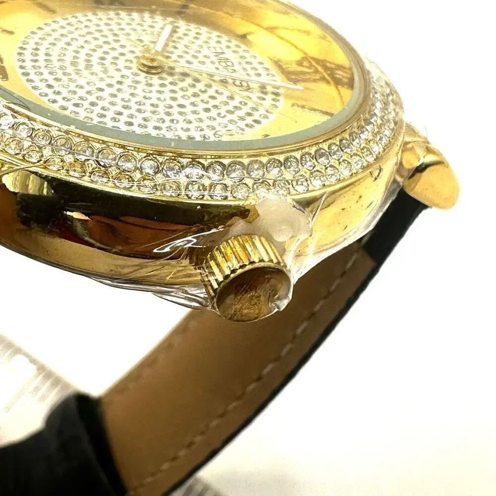 Embassy gold tone rhinestone watch